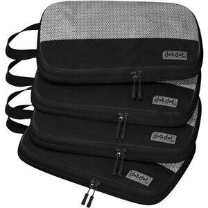 4pc Medium Compression Packing Cubes for Travel-Luggage Organizers for Suitcase